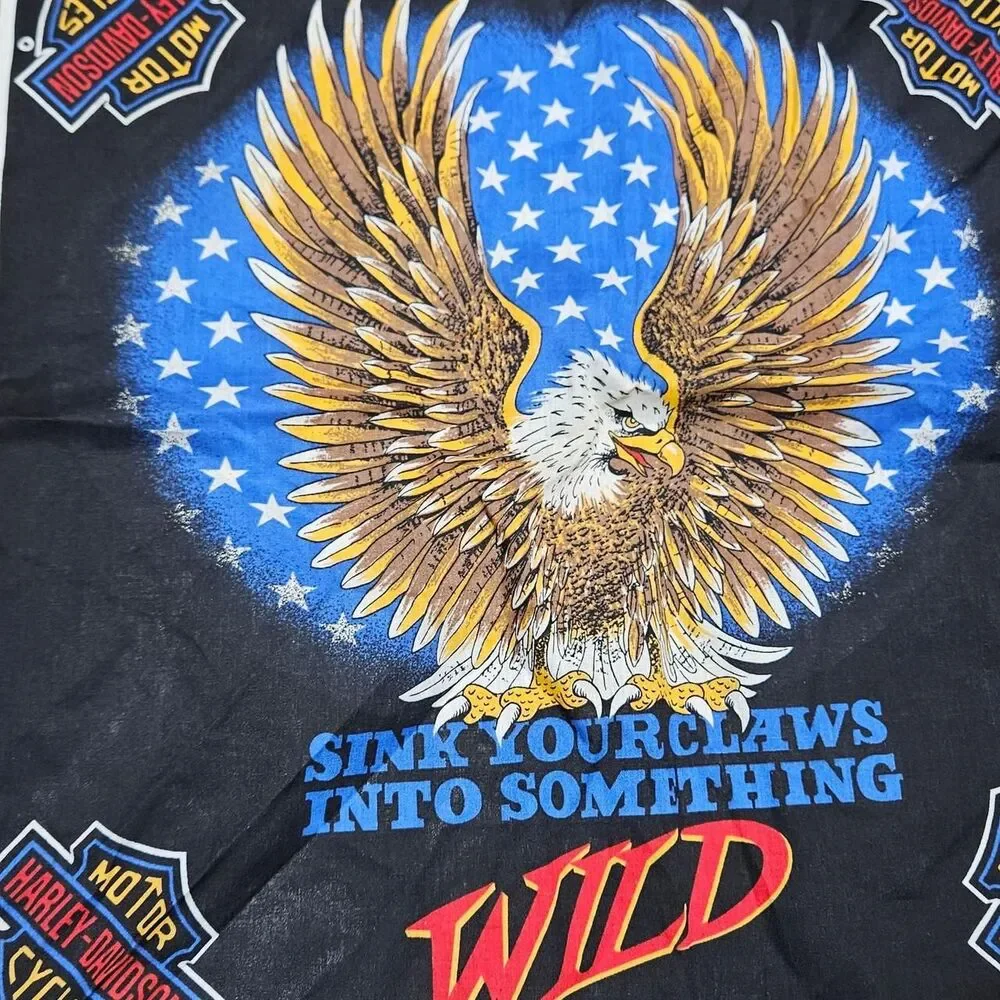 vintage Harley Davidson eagle bandana